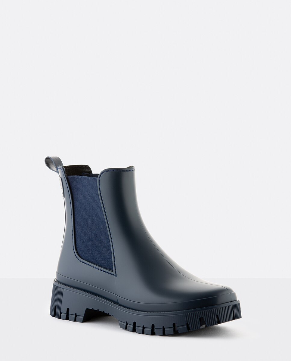Botins Chelsea de Chuva Vegan KIRBY 02 em Azul Mate Azul-2