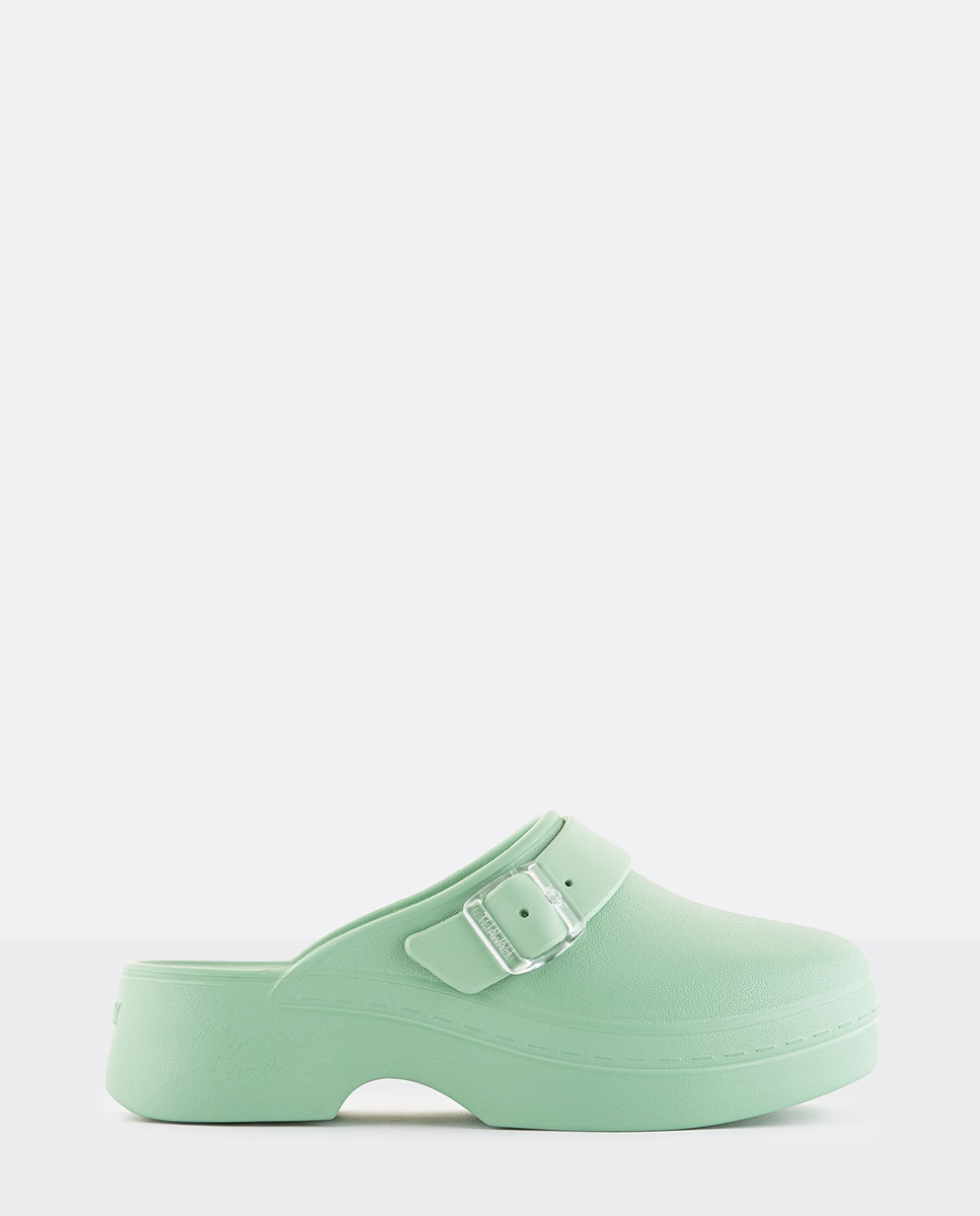 Mules verdes Vegan SIMONA 04 Verde-1