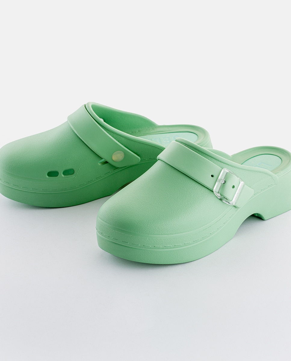 Mules verdes Vegan SIMONA 04 Verde-3