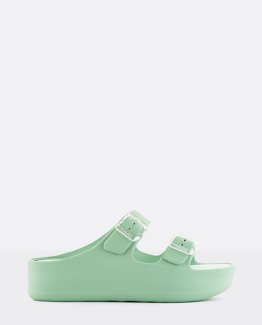 Imagem 0 de Sandália plataforma verde Vegan com fivela FENIX 13