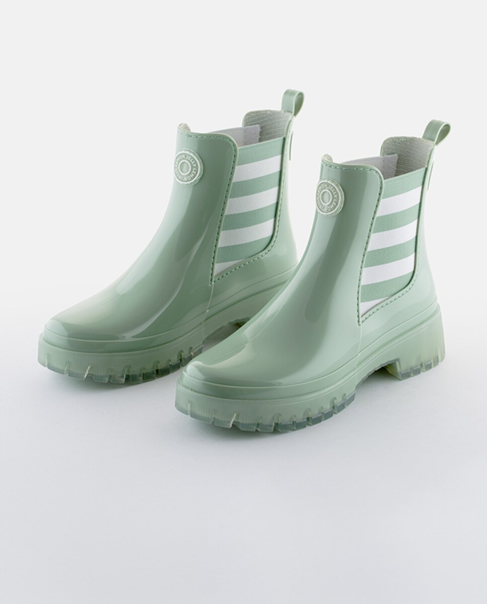 Botins verdes vegan com sola transparente MAREMMA 02 Verde-3