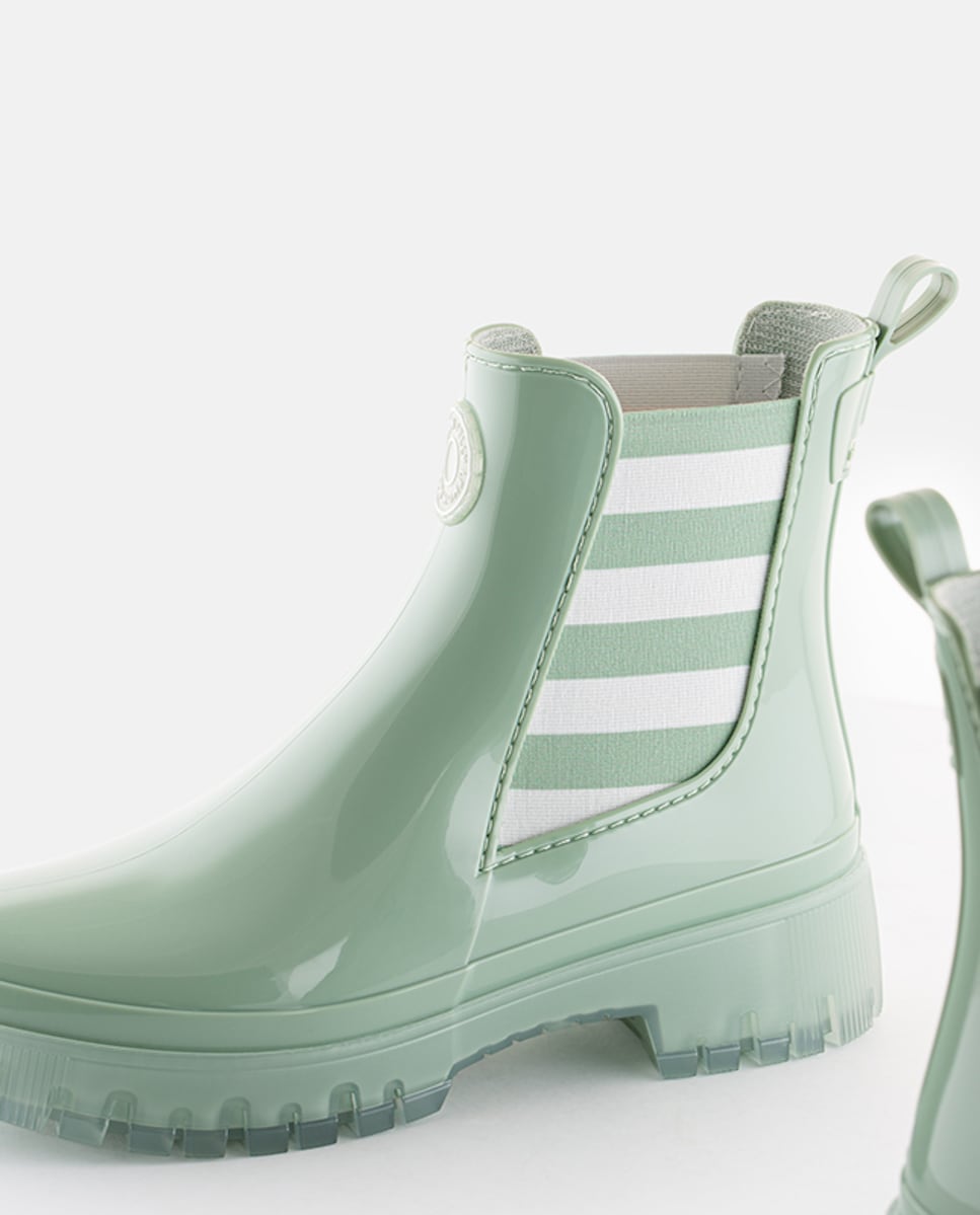 Botins verdes vegan com sola transparente MAREMMA 02 Verde-5