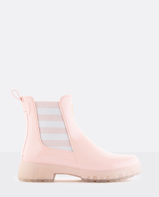 Imagem 0 de Botins Chelsea Vegan com Sola Transparente MAREMMA 04 em Rosa Claro