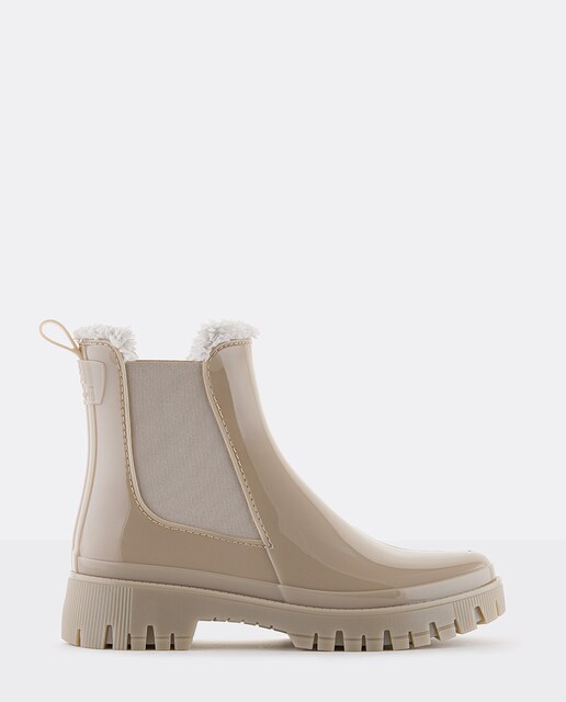 Imagem 0 de Botins Chelsea Vegan com Forro em Pelo COLDEN 08 em Bege