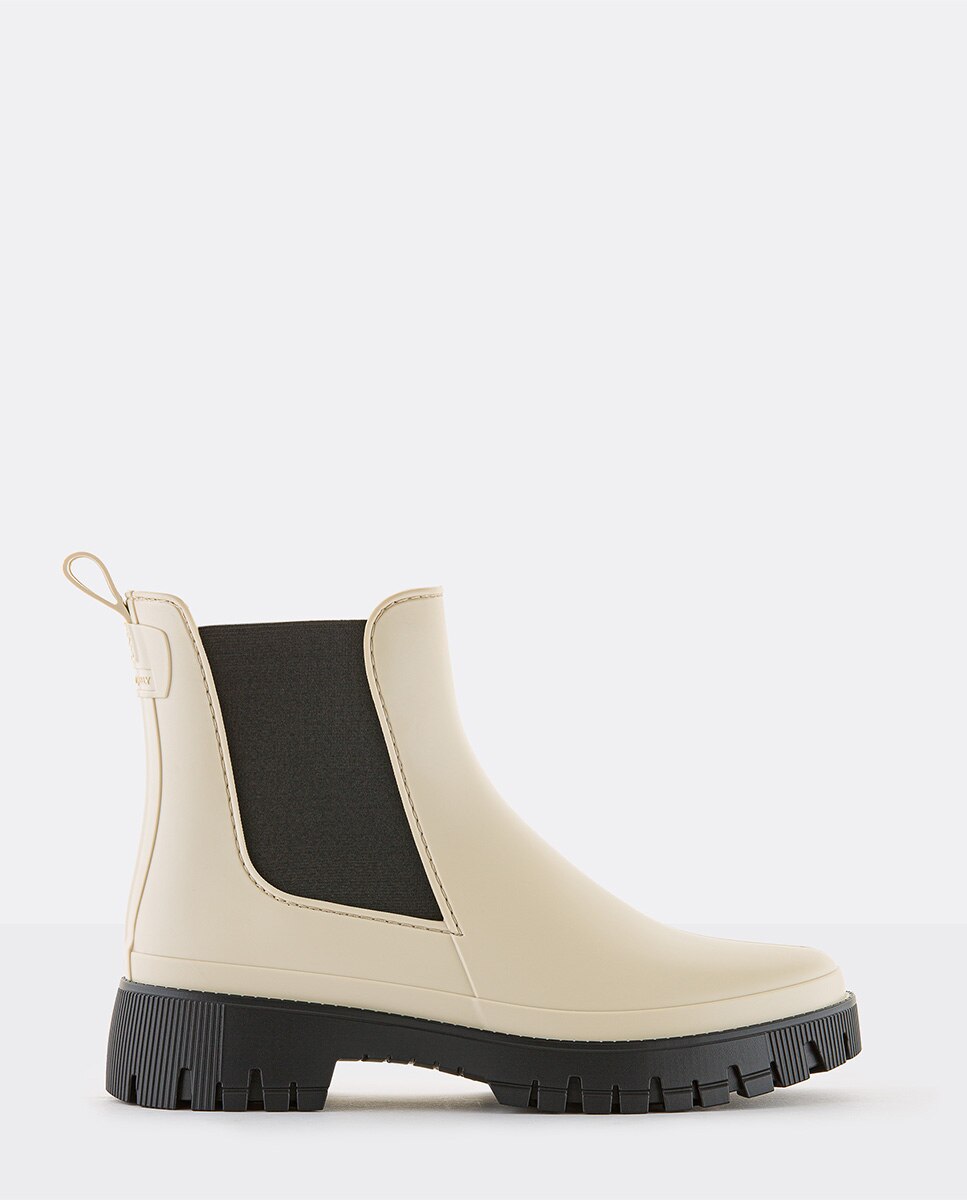 Imagem 0 de Botins Chelsea de Chuva Vegan SISSI 11 em Branco Mate