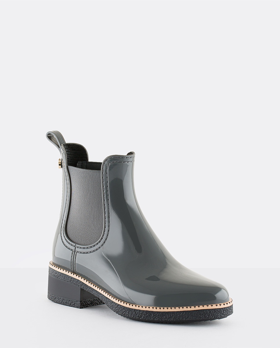 Botins de Mulher Vegan com Salto AVA 28 em Cinzento Cinzento-escuro-2