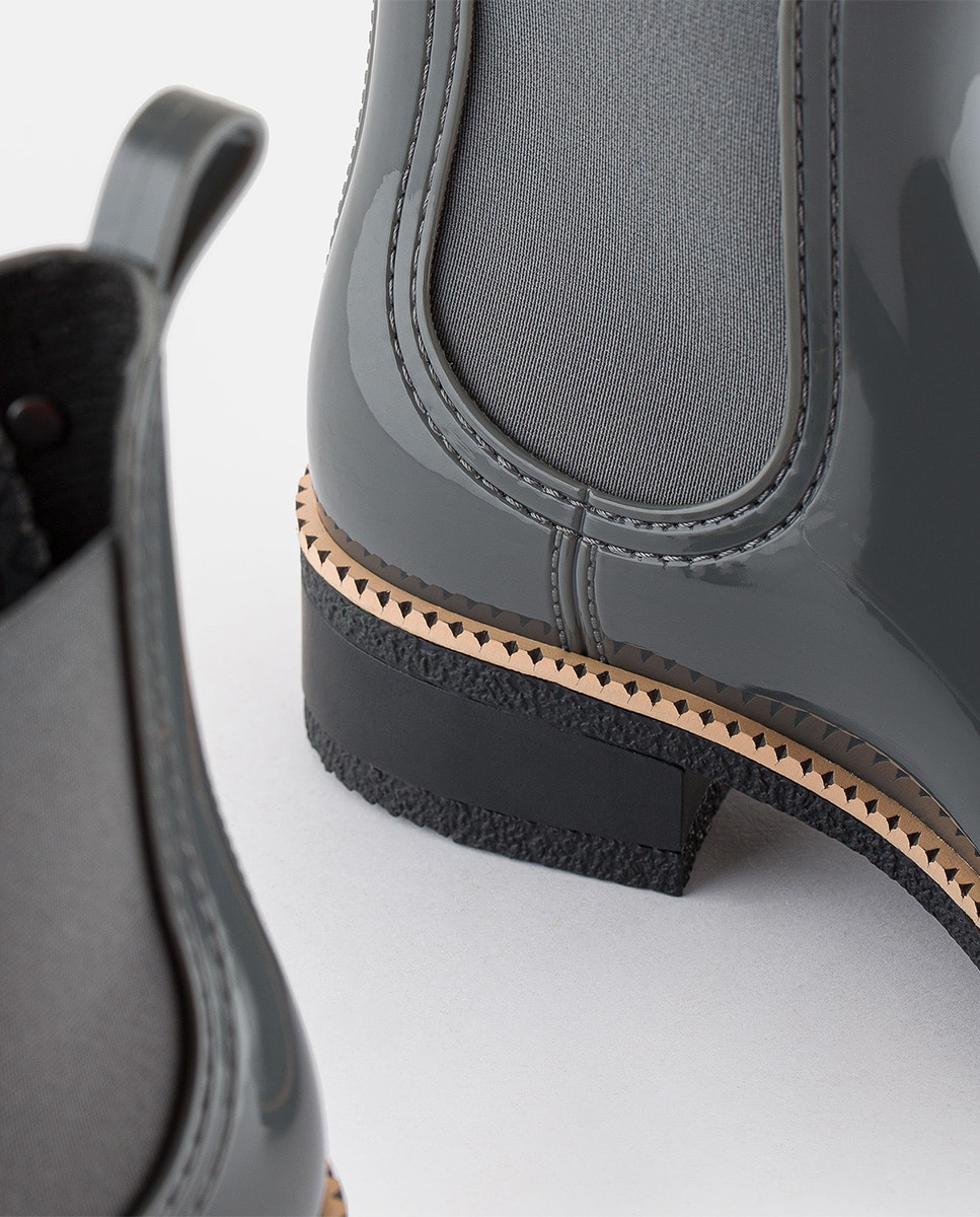 Botins de Mulher Vegan com Salto AVA 28 em Cinzento Cinzento-escuro-4