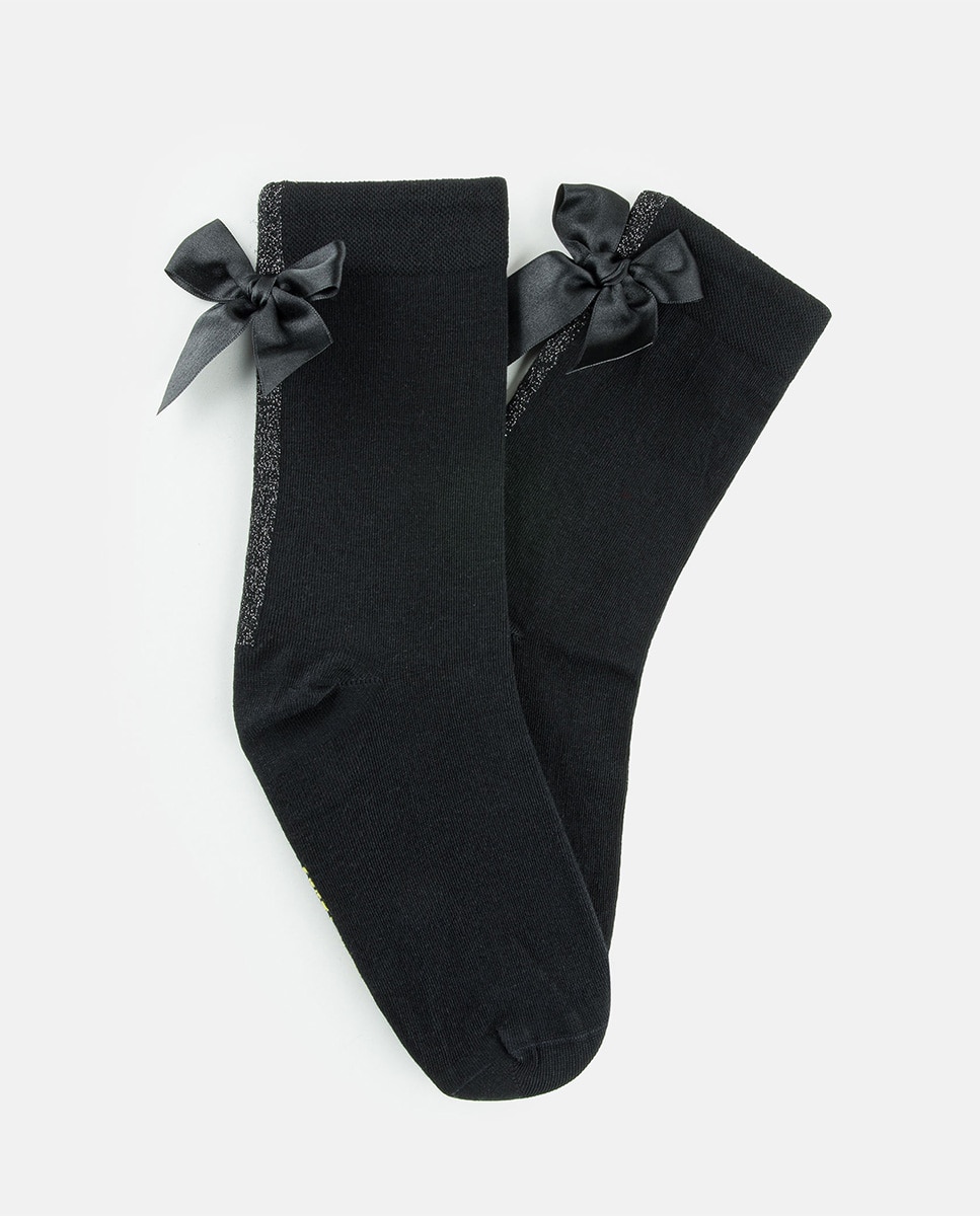 Imagem 0 de Meias com Laço BOW SOCKS 01 em Preto