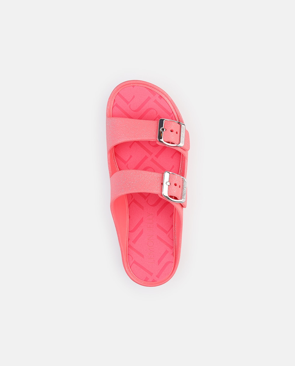 Sandálias de Plataforma Vegan com Tiras Ajustáveis GIULIETTA em Rosa Metalizado Rosa-5