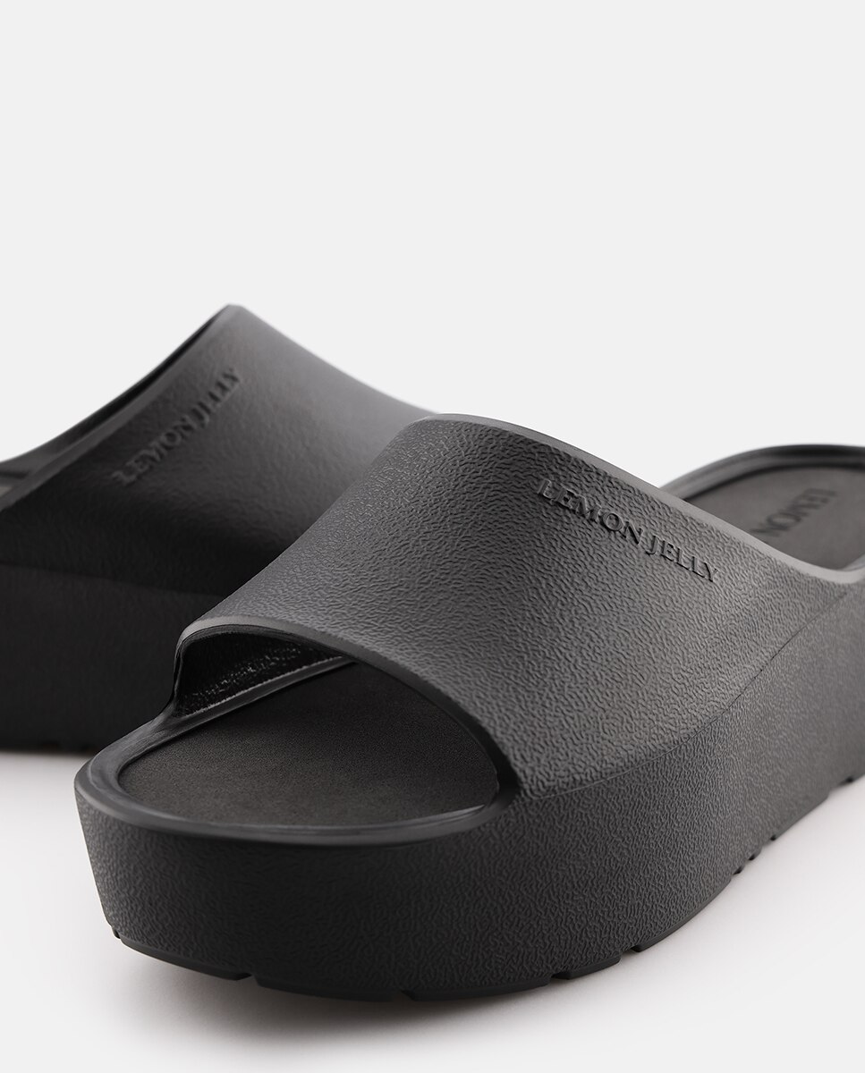 Chinelos de Plataforma Vegan SUNNY em Preto Preto-4
