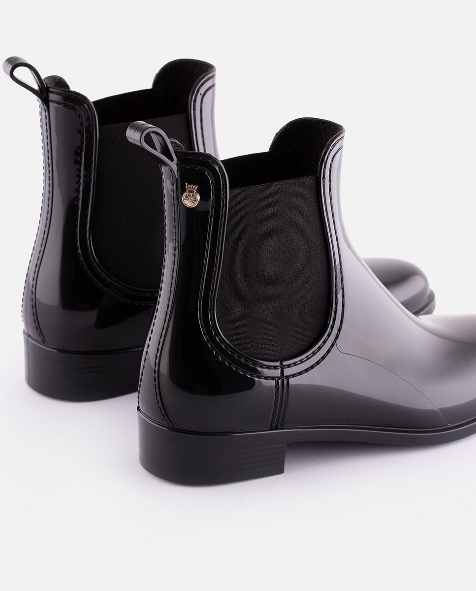 Botins Chelsea Vegan de Senhora COMFY em Preto Preto-3