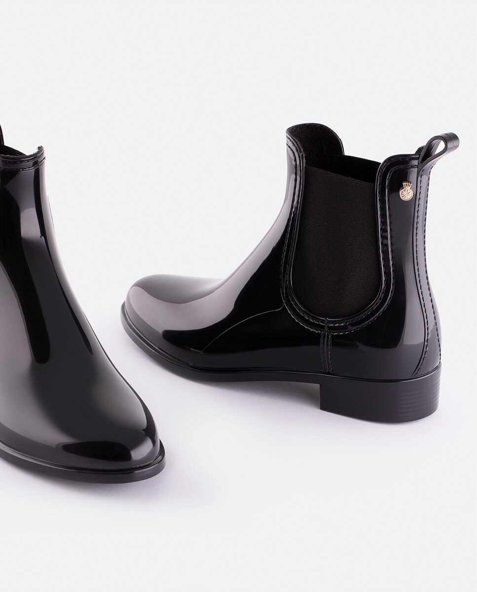 Botins Chelsea Vegan de Senhora COMFY em Preto Preto-4