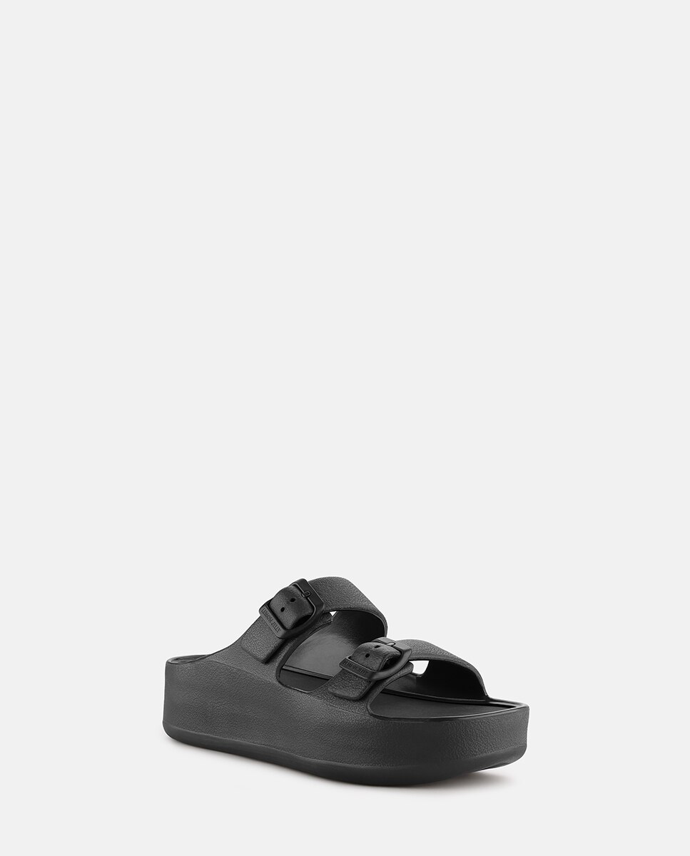 Sandálias de Plataforma Vegan com Tiras Ajustáveis FENIX em Preto Preto-2