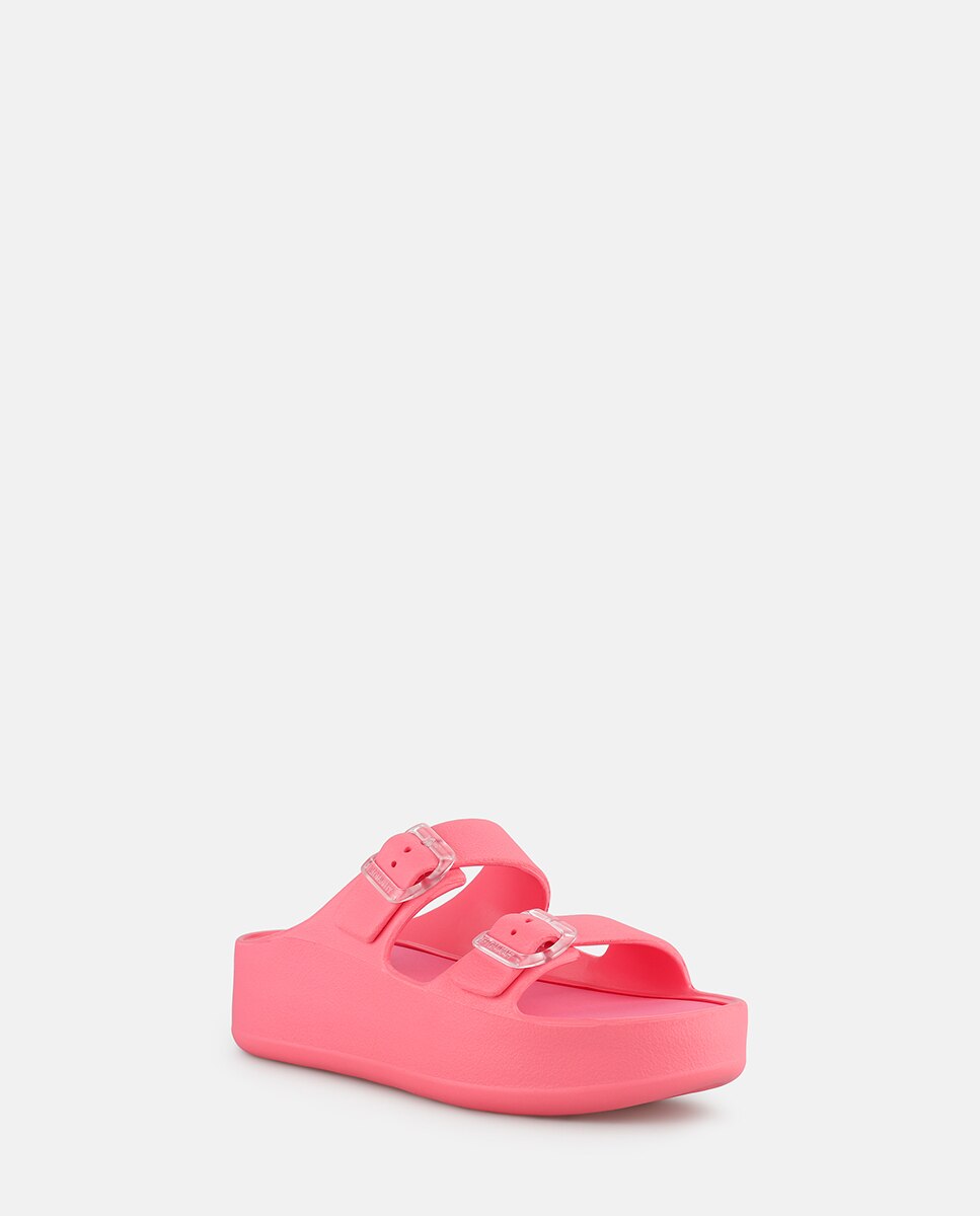 Sandálias de Plataforma Vegan com Tiras Ajustáveis FENIX em Rosa Rosa-2