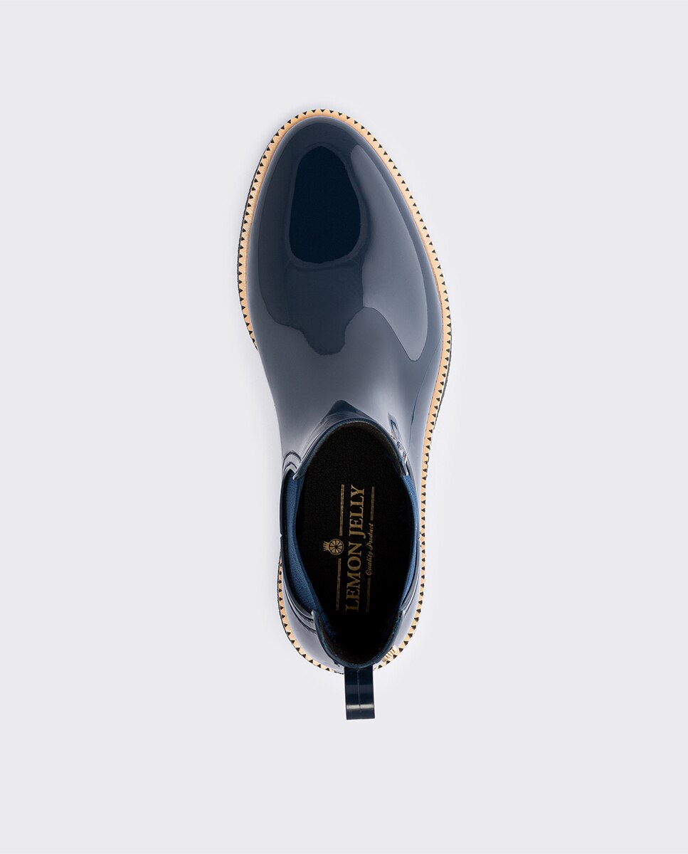 Botins de Mulher Vegan com Salto Ava Naval em Azul Azul-3