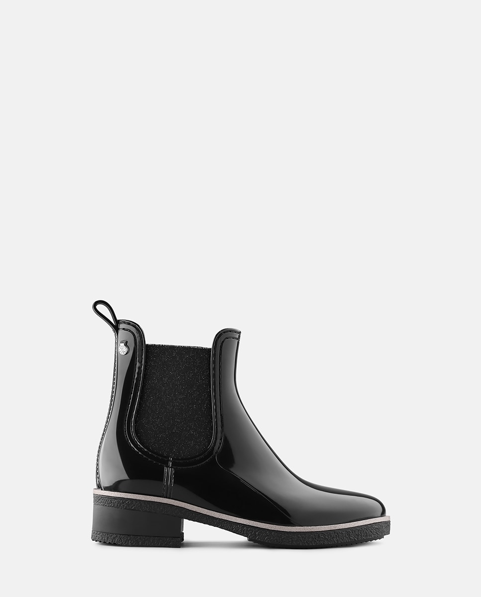 Botins Vegan com Salto AMAYA de Mulher em Preto Preto-1