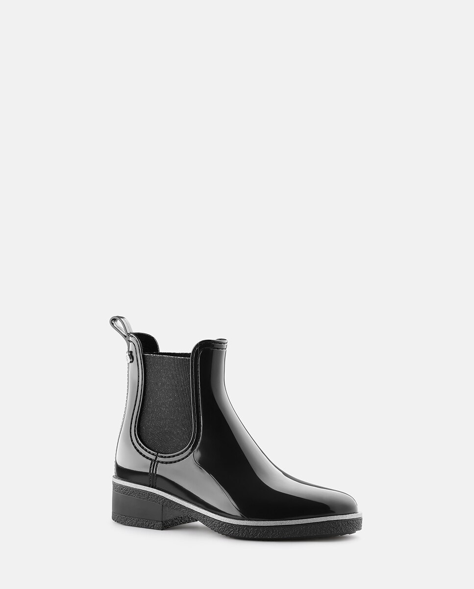 Botins Vegan com Salto AMAYA de Mulher em Preto Preto-2