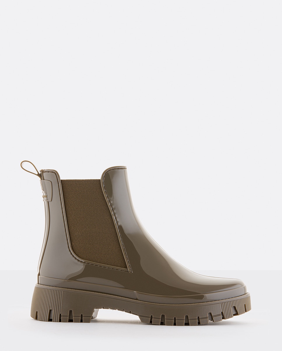 Imagem 0 de Botins Chelsea de Chuva Vegan Peachy Woodland em Castanho