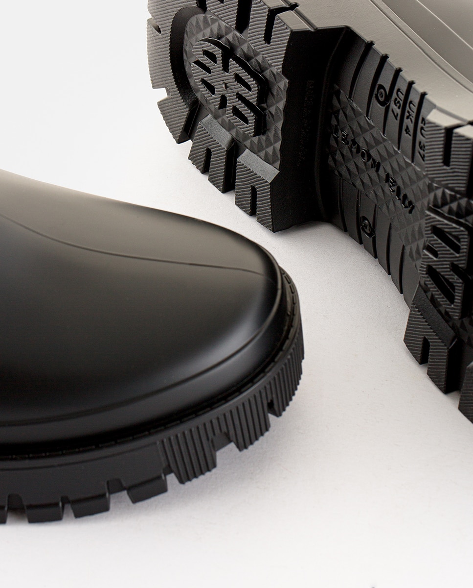 Botins Chelsea de Chuva Vegan KIRBY Black em Preto Mate Preto-5