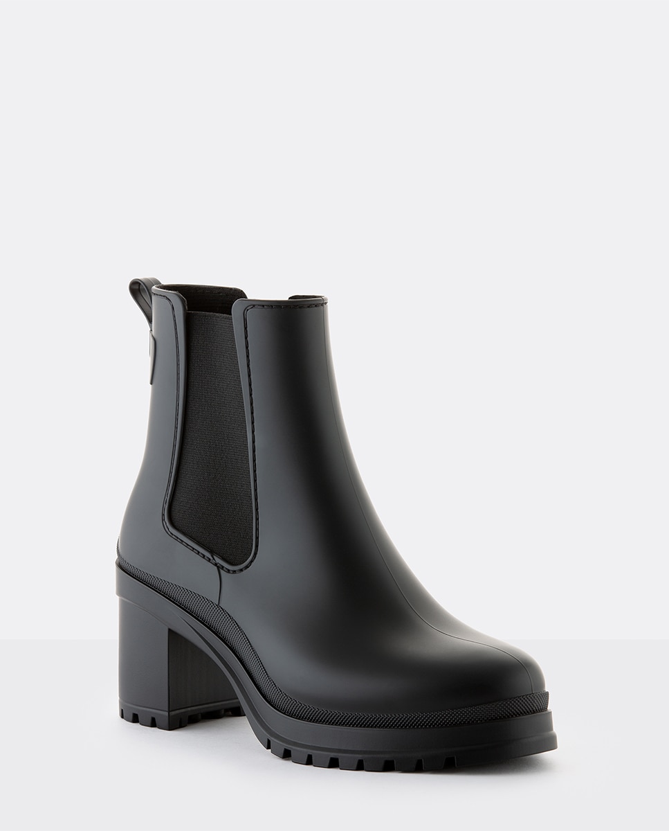 Botas de Salto Alto Vegan NASH Black em Preto Mate Preto-2