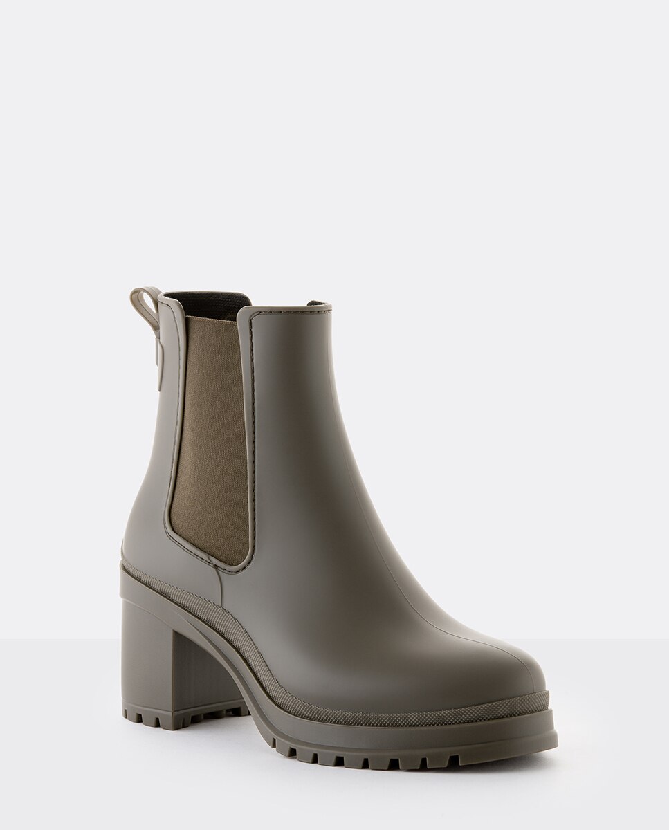 Botas de Salto Alto Vegan NASH Woodland em Castanho Mate Castanho-2