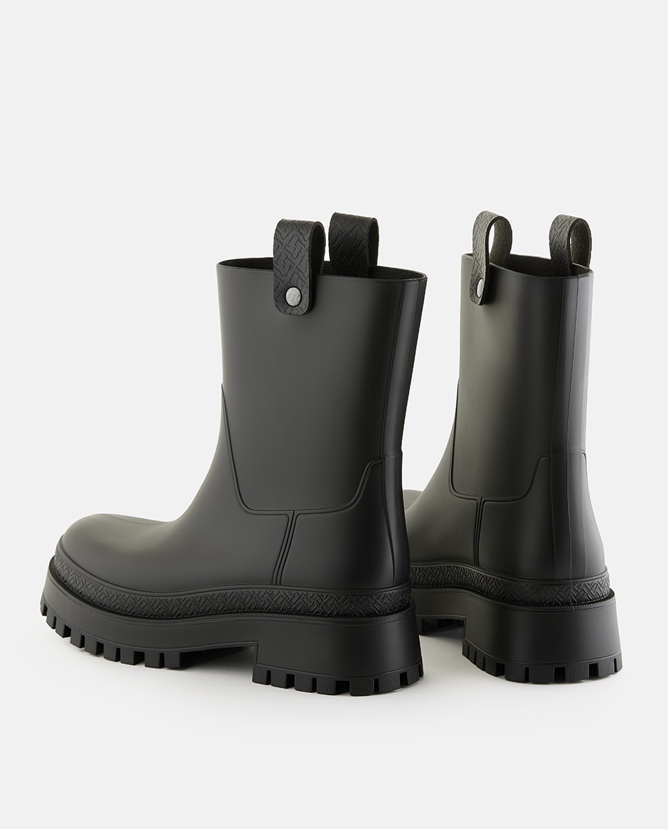 Botas de Cano Médio Vegan KAIAH em Preto Preto-4