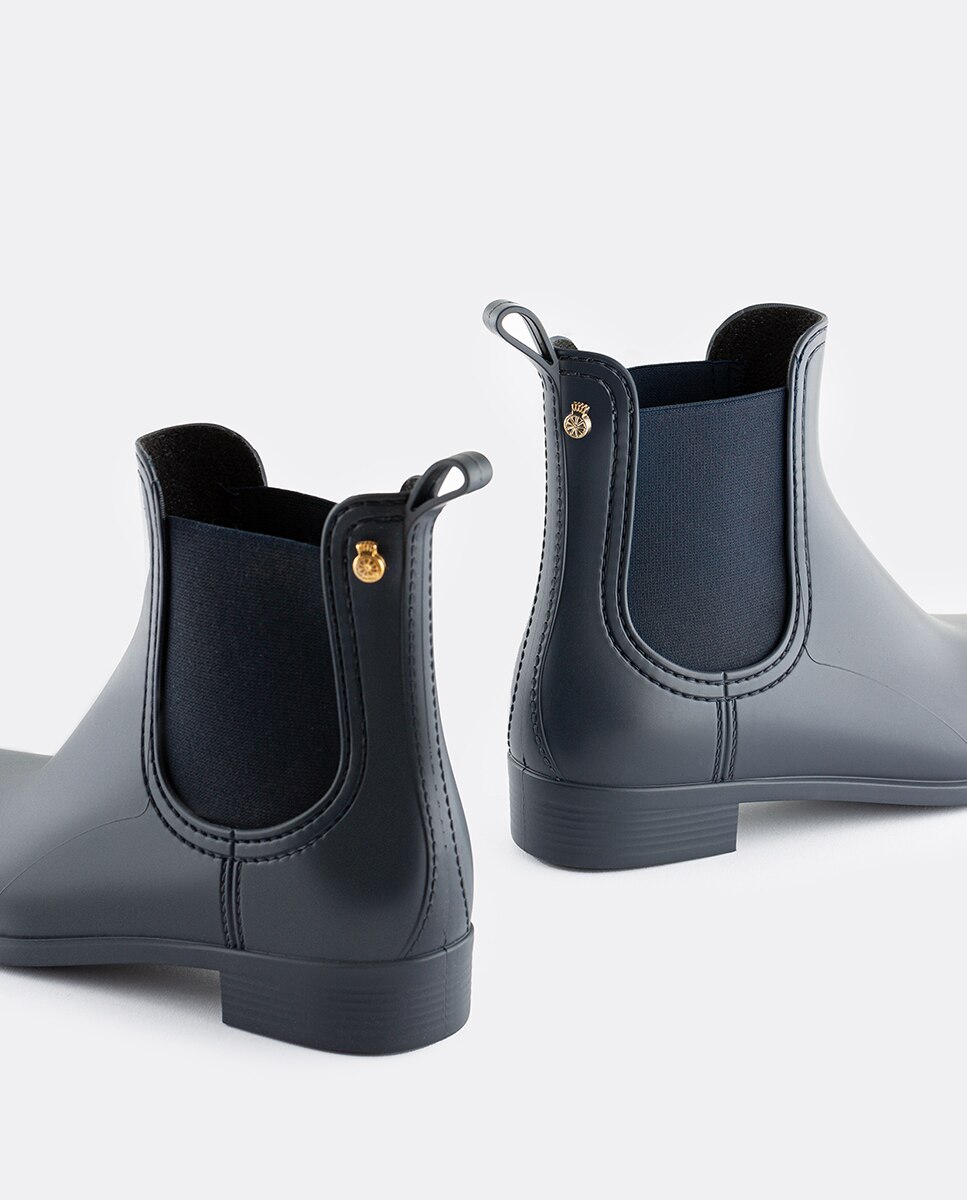 Botins Chelsea de Mulher Vegan SPLASH Naval em Azul Mate Azul-4