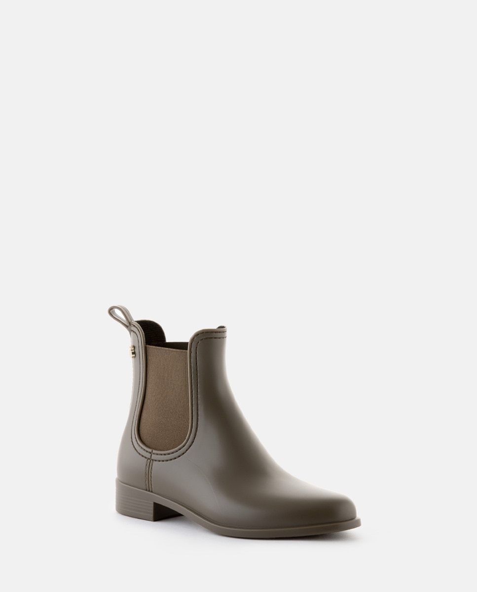 Botins Chelsea de Mulher Vegan SPLASH Woodland em Castanho Mate Castanho-2