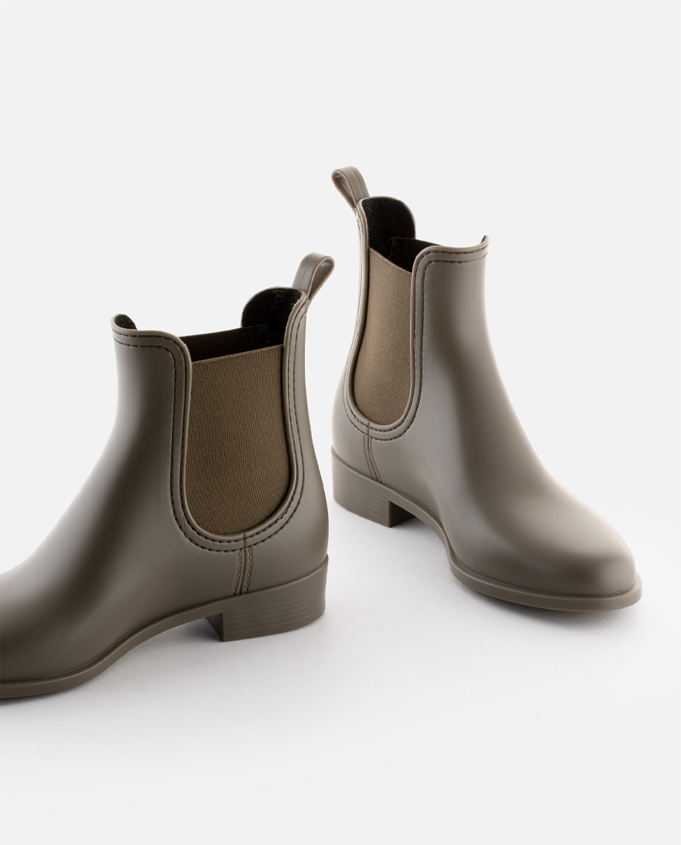 Botins Chelsea de Mulher Vegan SPLASH Woodland em Castanho Mate Castanho-3