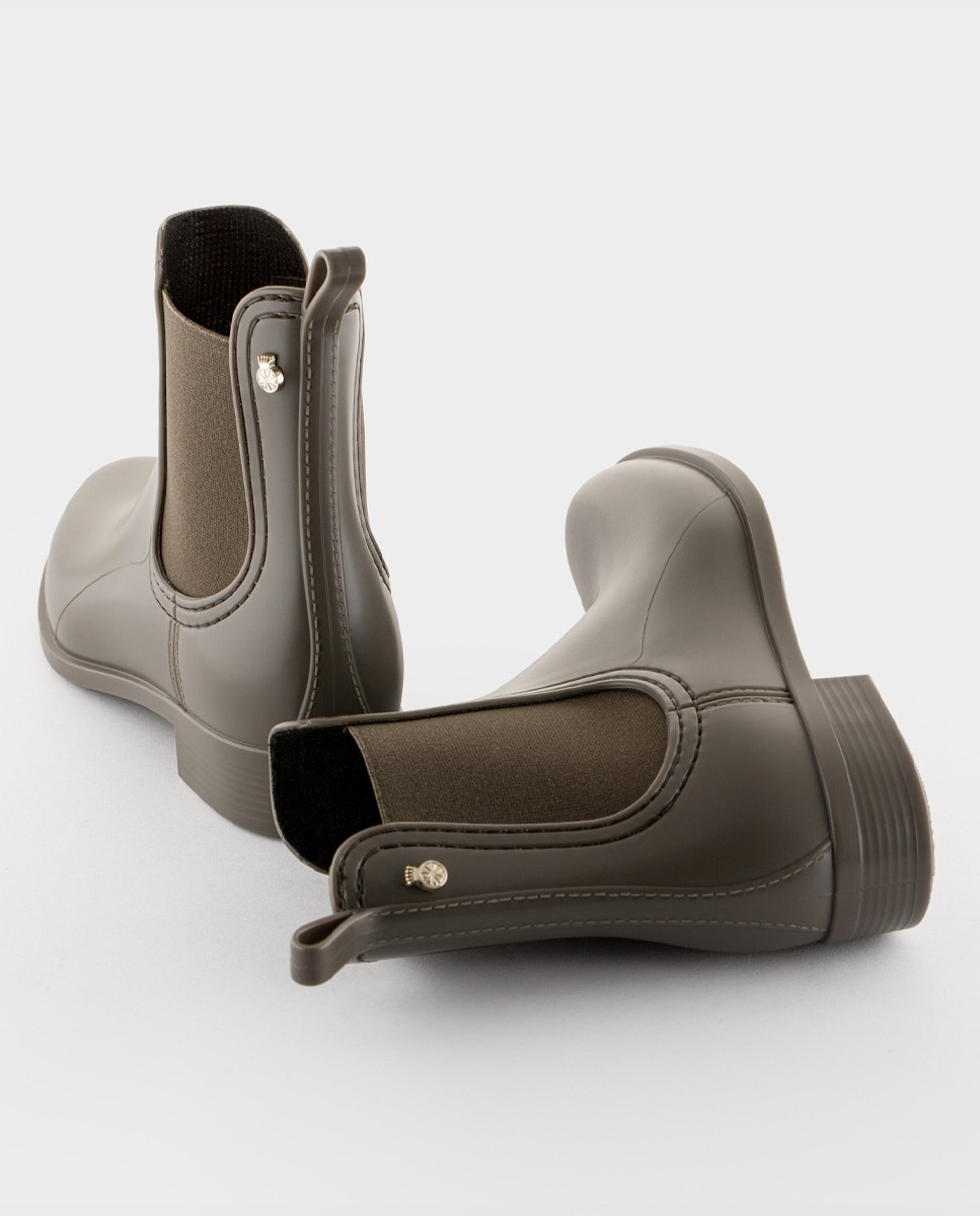 Botins Chelsea de Mulher Vegan SPLASH Woodland em Castanho Mate Castanho-4