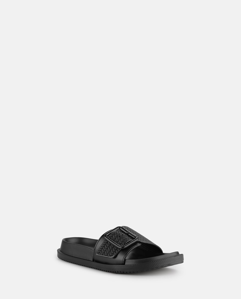 Sandálias Rasas Vegan ZELIE em Preto Preto-2