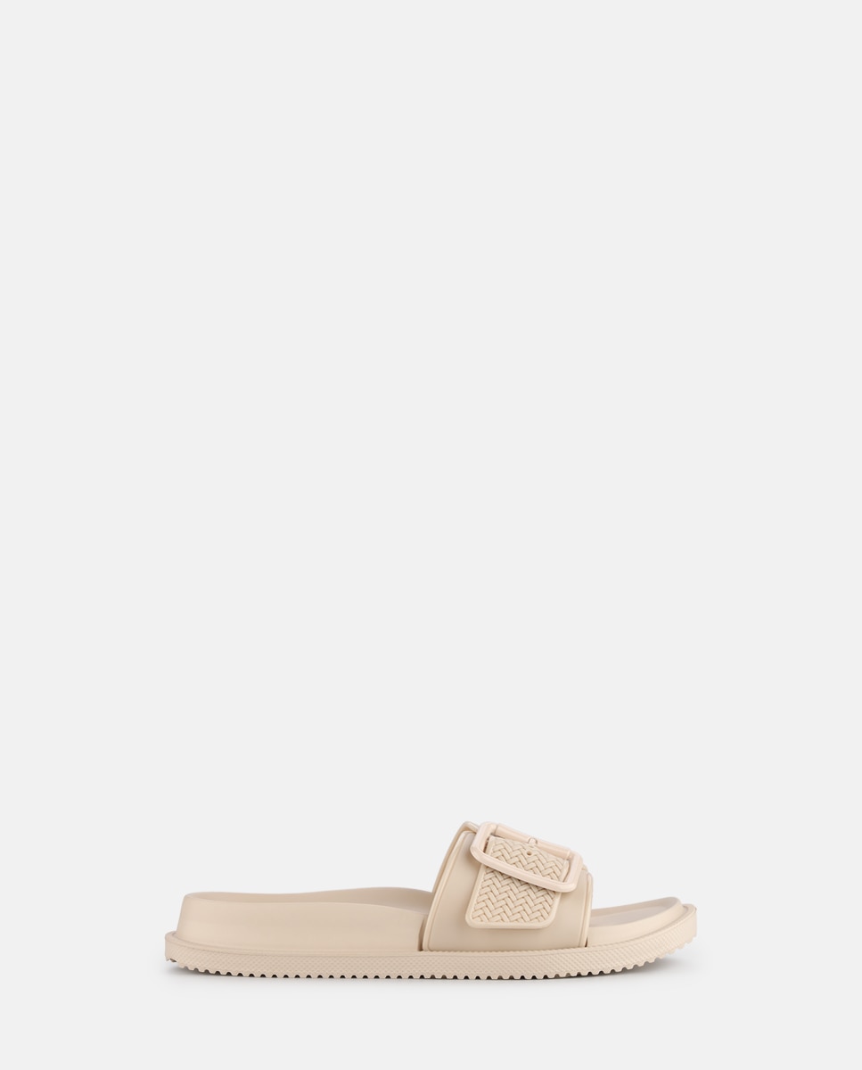 Imagem 0 de Sandálias Rasas Vegan ZELIE em Bege