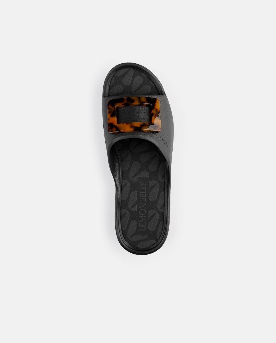 Chinelos de Plataforma Vegan SAMIRA em Preto Preto-5