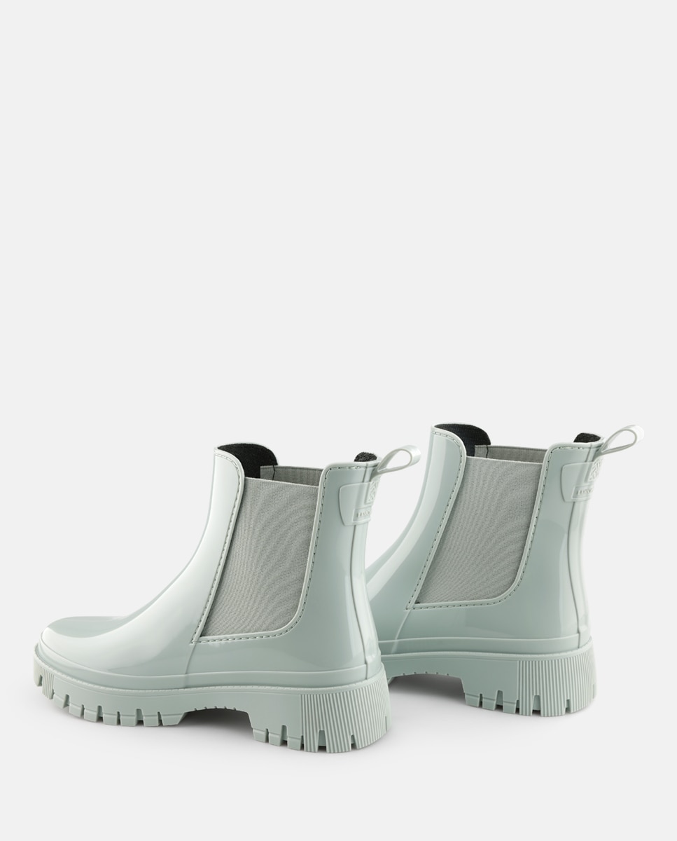 Botins Chelsea de Chuva Vegan PEACHY Verde Acinzentado Cinzento-3