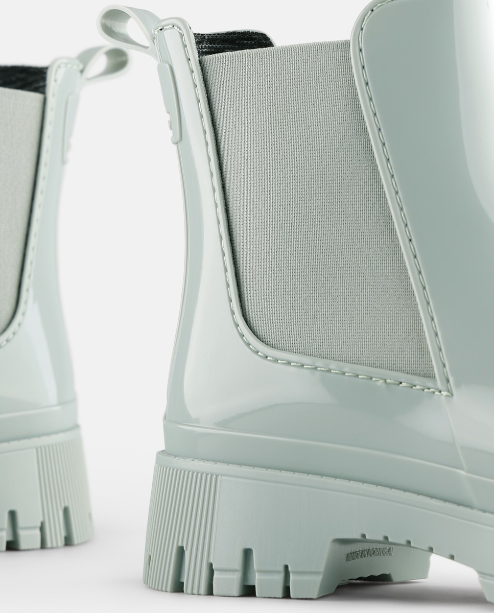 Botins Chelsea de Chuva Vegan PEACHY Verde Acinzentado Cinzento-4