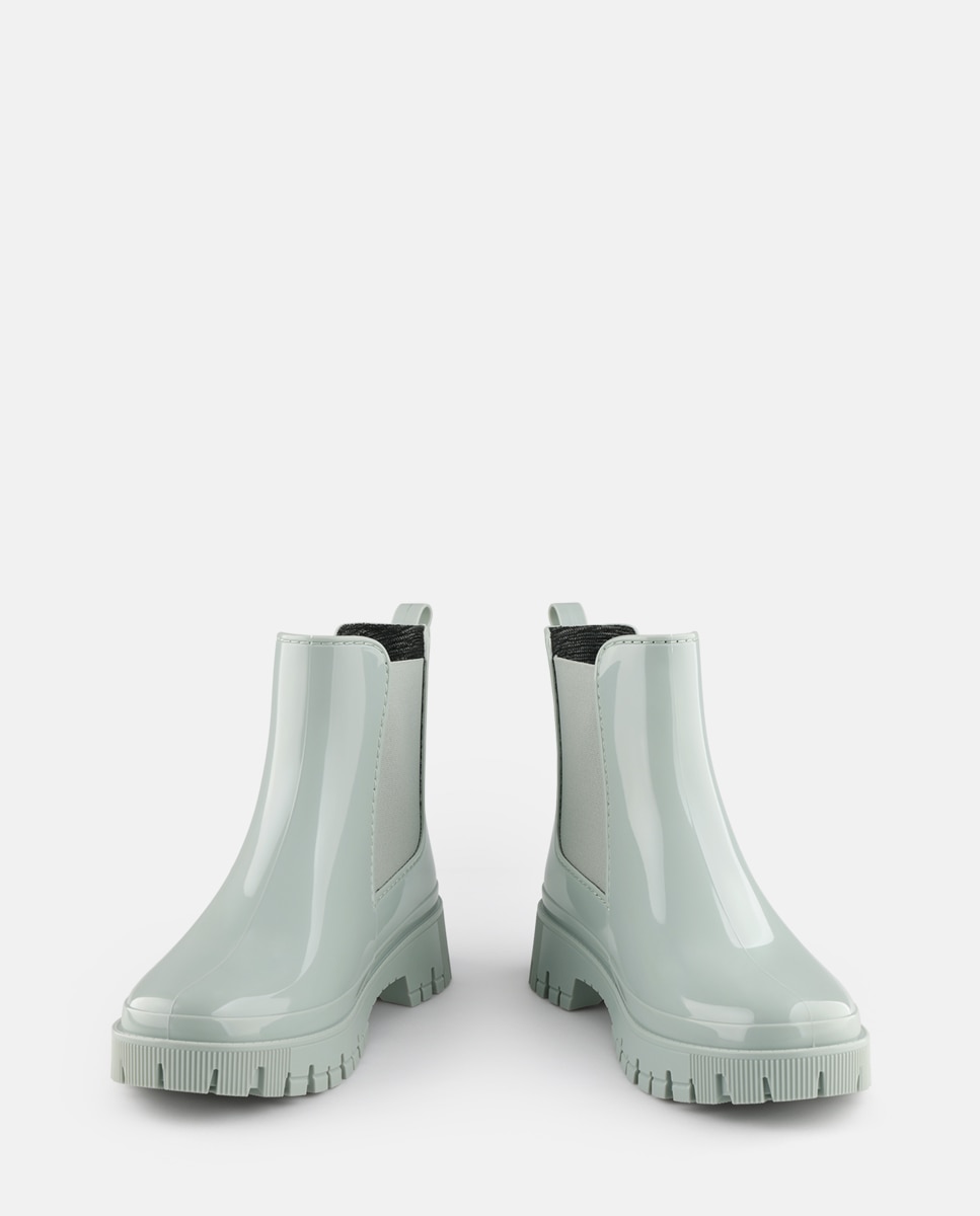 Botins Chelsea de Chuva Vegan PEACHY Verde Acinzentado Cinzento-5