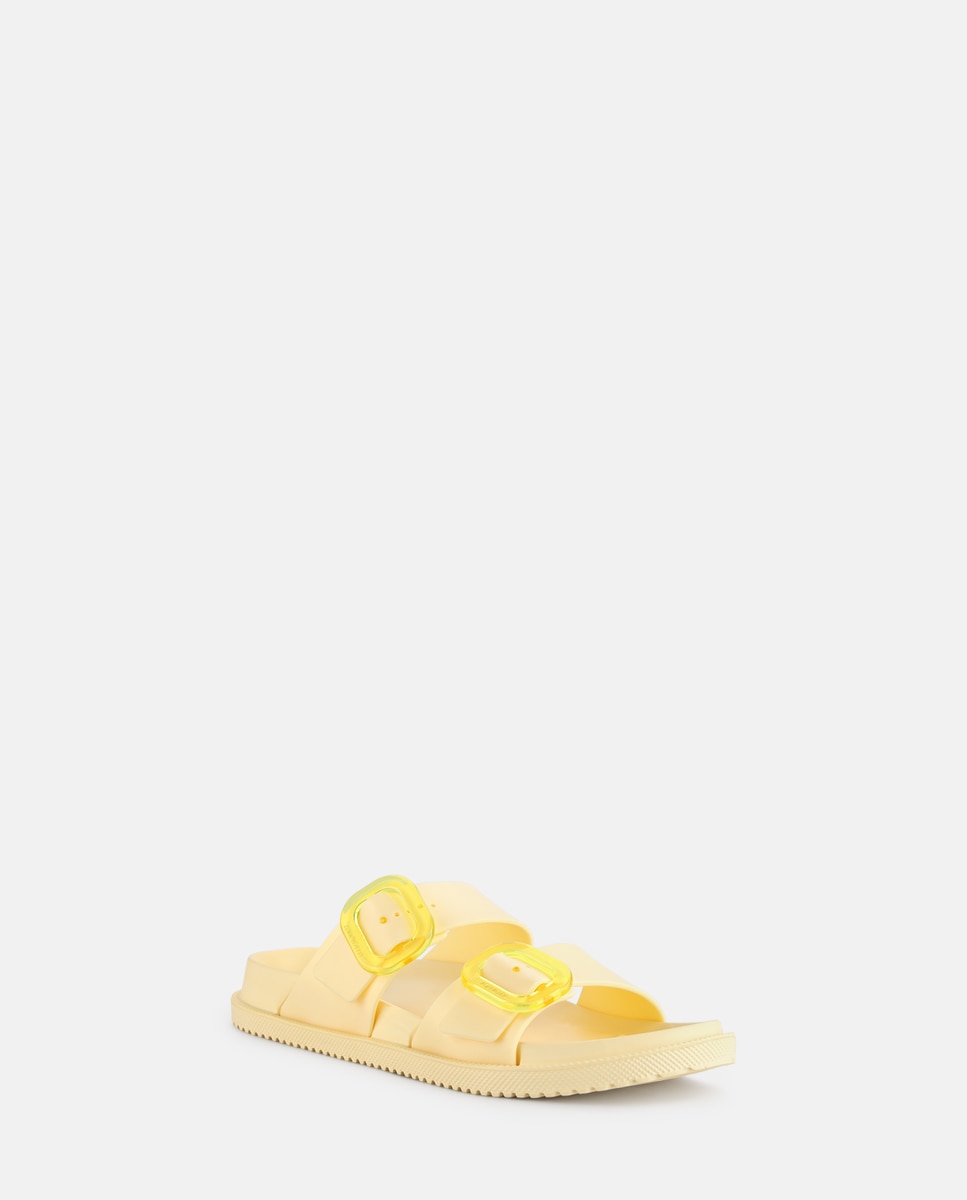 Imagem 0 de Sandálias Rasas Vegan com Fivelas Ajustáveis ELISE LILOU em Amarelo