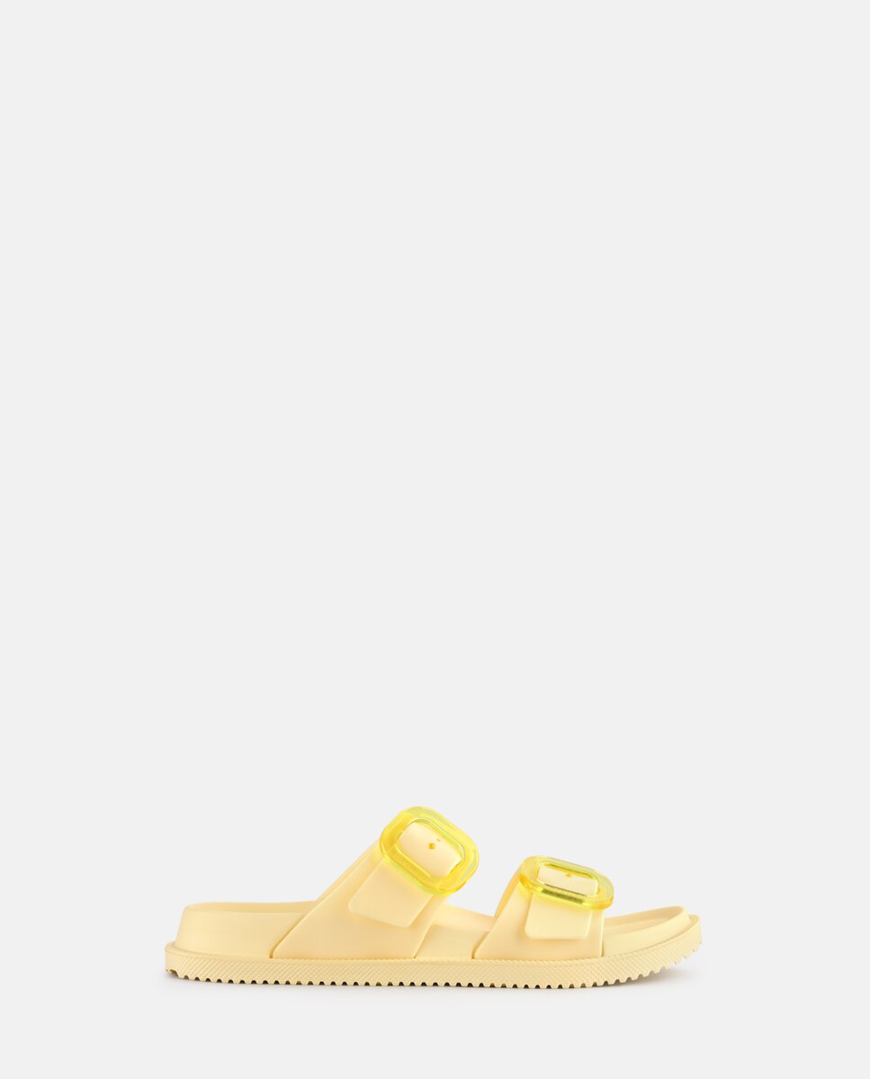 Sandálias Rasas Vegan com Fivelas Ajustáveis ELISE LILOU em Amarelo Amarelo-2