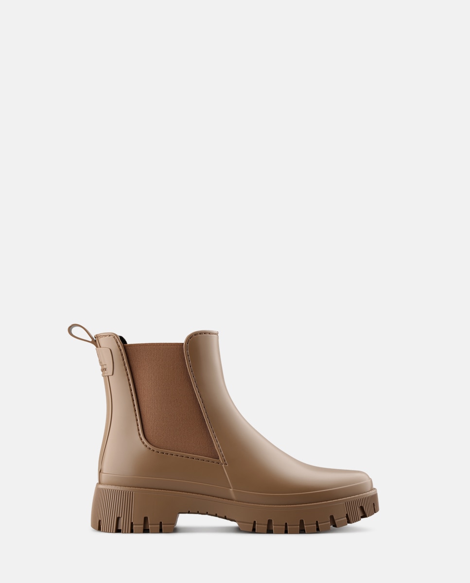 Botins Chelsea de Chuva Vegan KIRBY Mate em Castanho Castanho-1