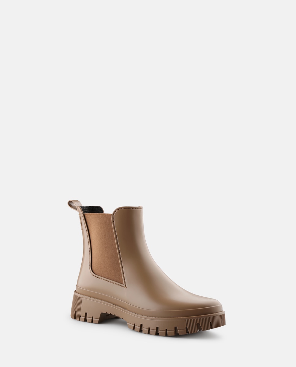 Botins Chelsea de Chuva Vegan KIRBY Mate em Castanho Castanho-2