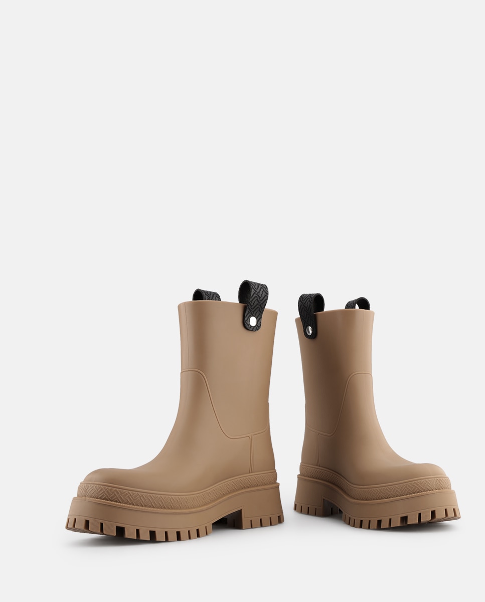 Botas de Cano Médio Vegan KAIAH em Castanho Castanho-3