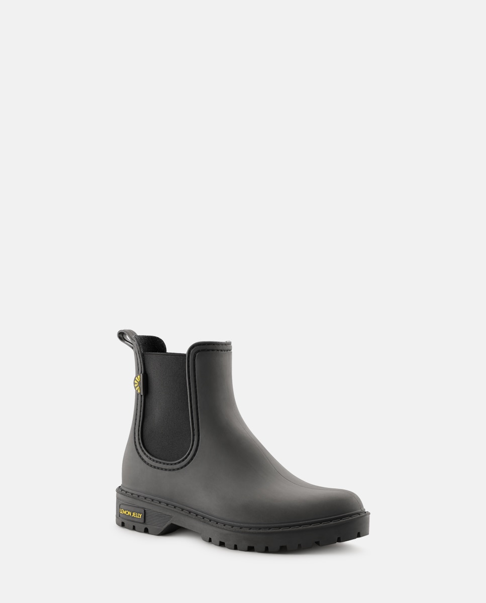 Botins Chelsea de Chuva Vegan LYANA em Preto Preto-2