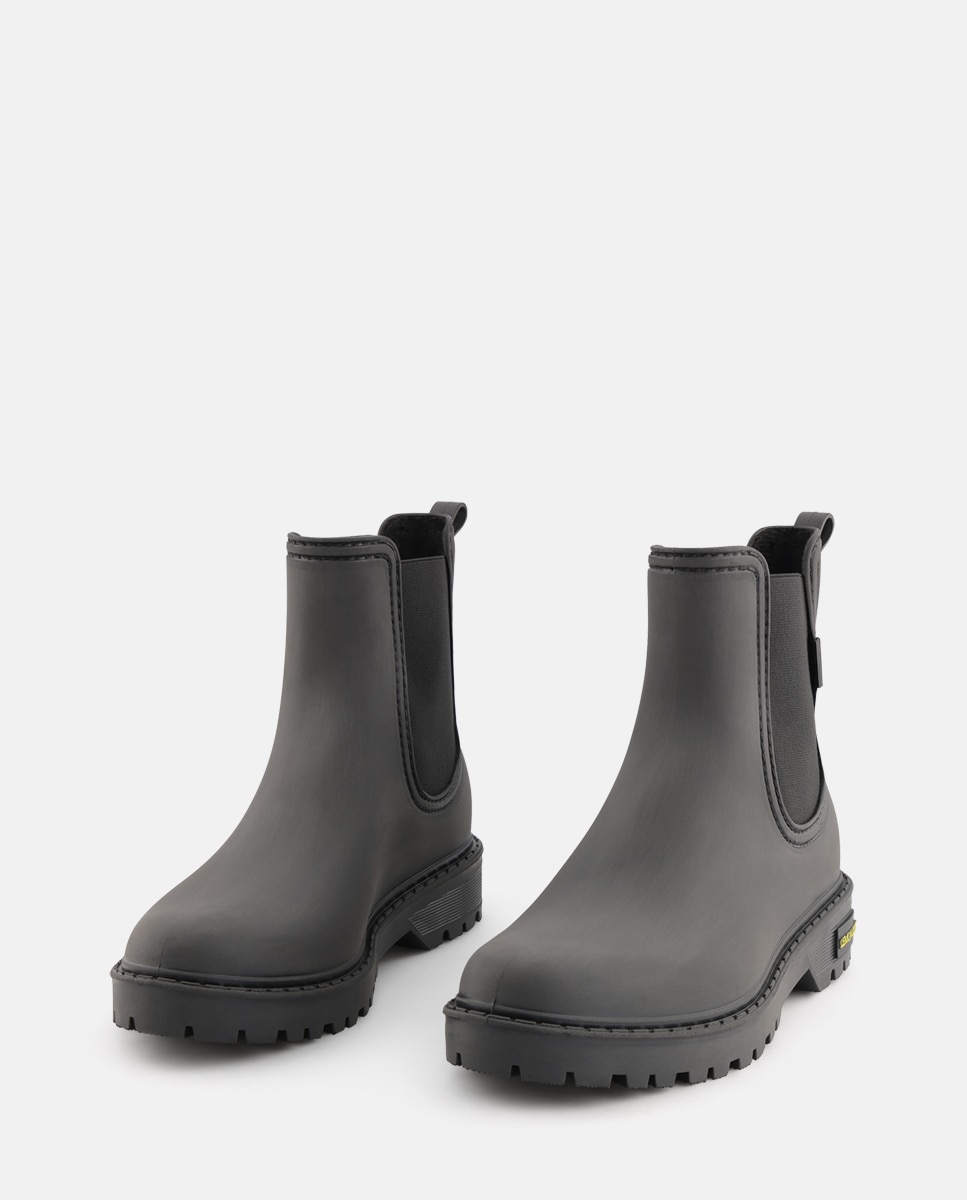 Botins Chelsea de Chuva Vegan LYANA em Preto Preto-5