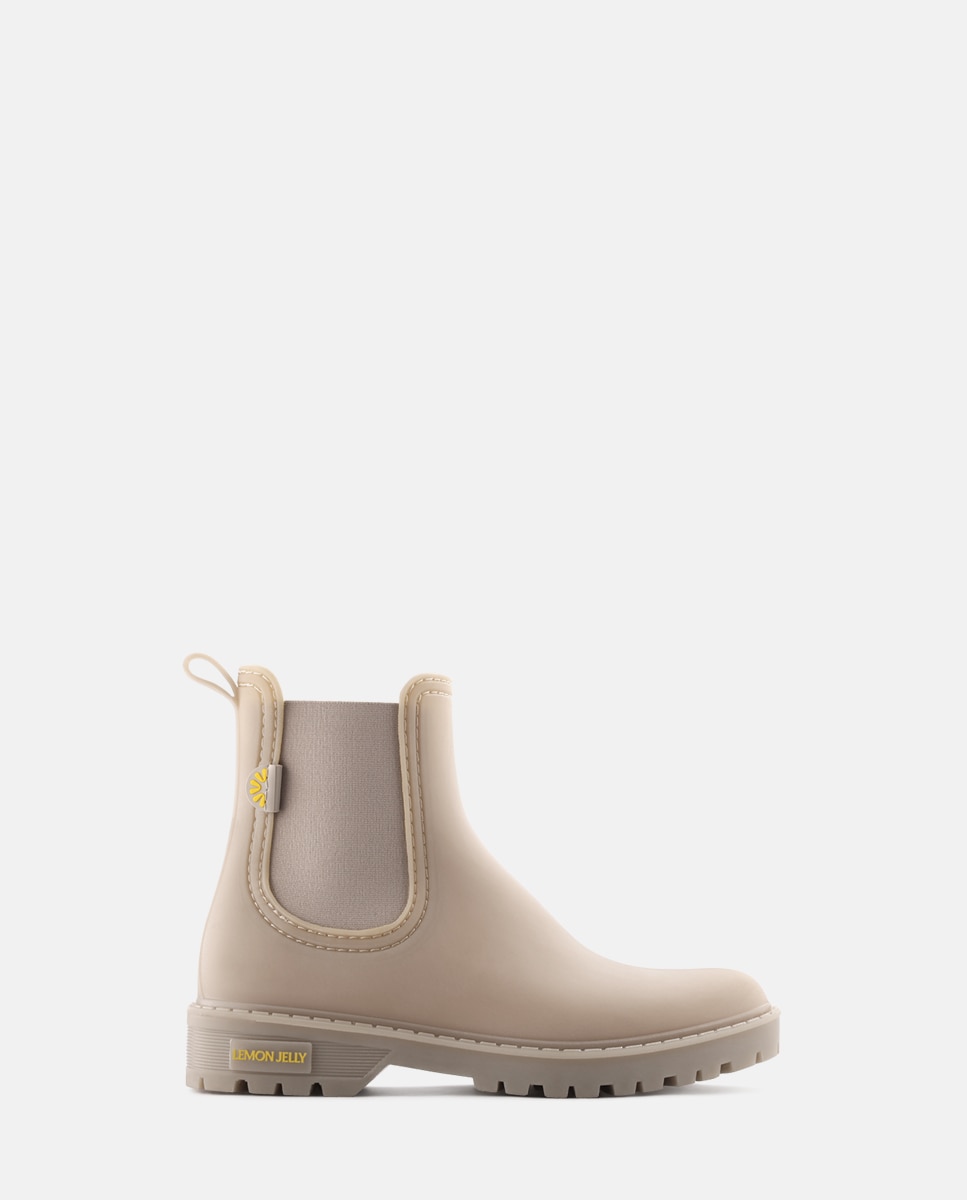 Botins Chelsea de Chuva Vegan LYANA em Bege Bege-1