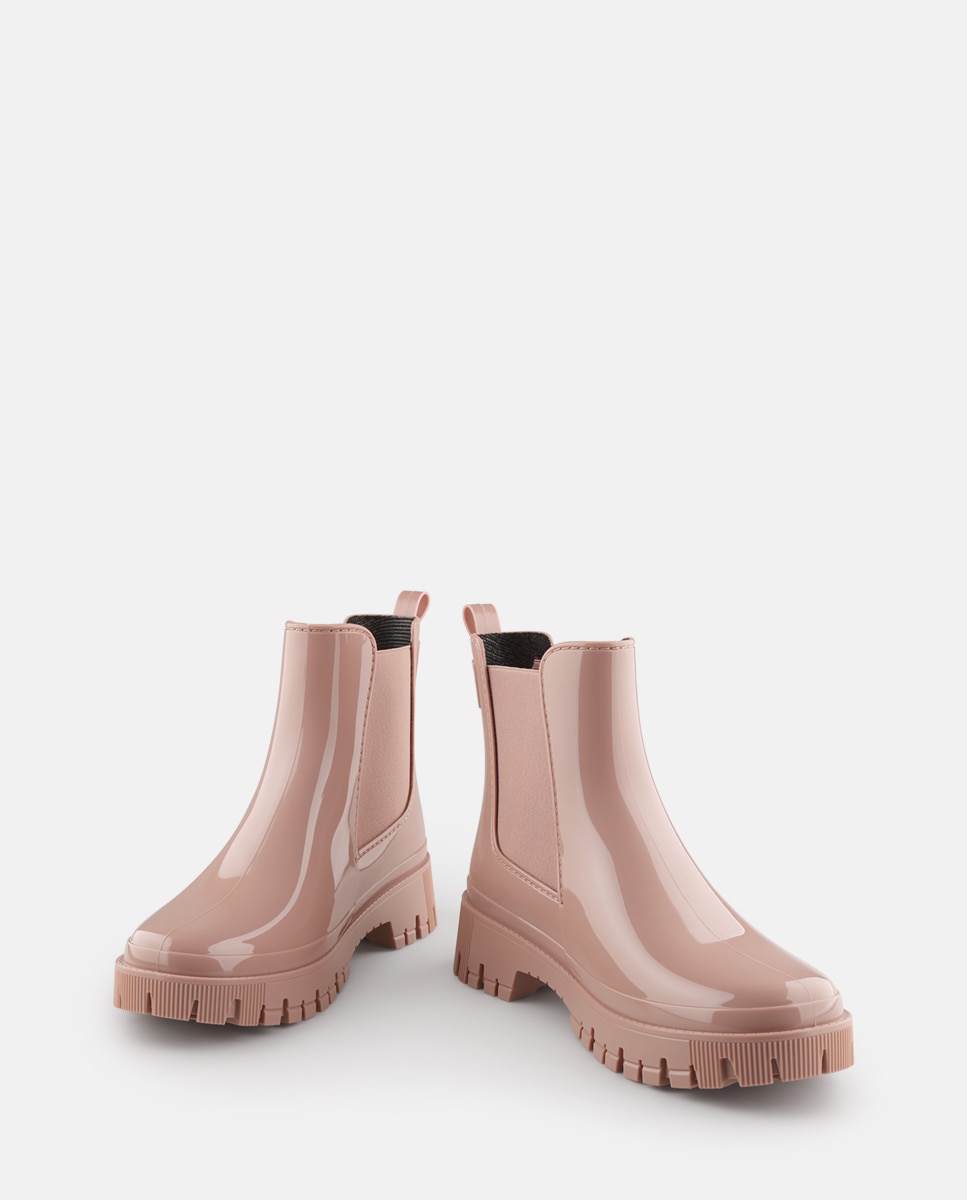 Botins Chelsea de Chuva Vegan PEACHY em Rosa Rosa-5