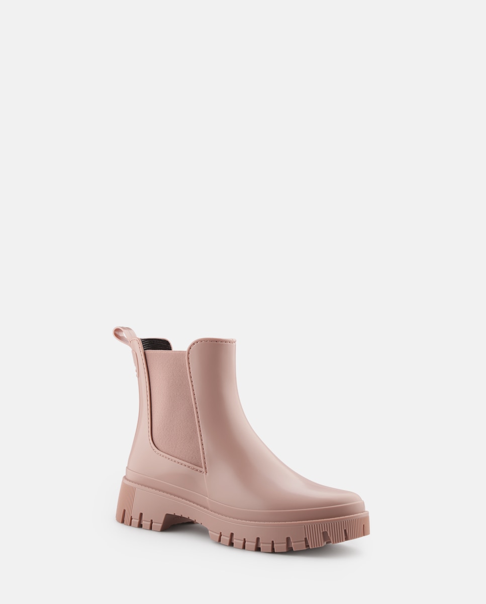 Botins Chelsea de Chuva Vegan KIRBY Mate em Rosa Rosa-2