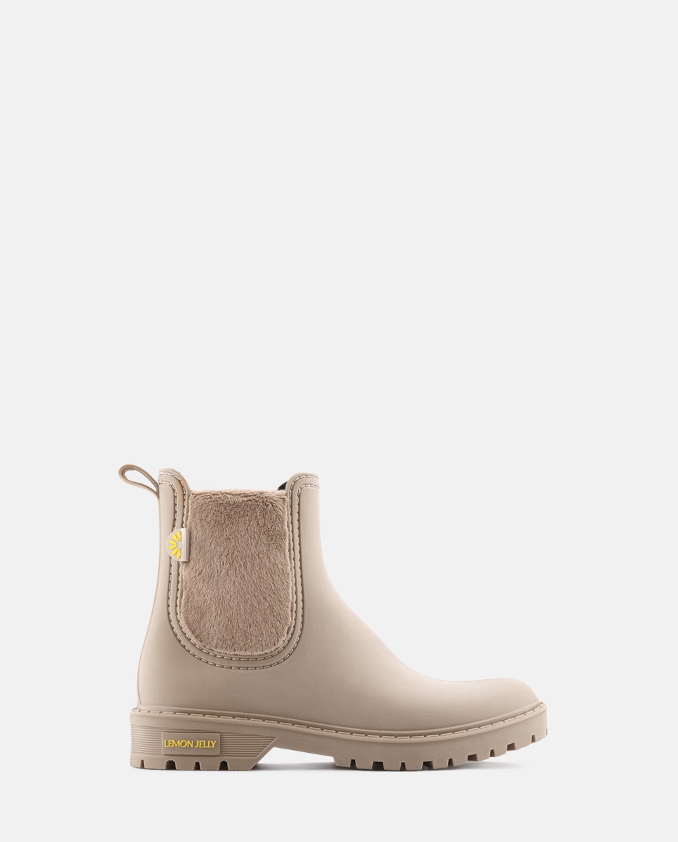 Imagem 1 de Botins Chelsea de Chuva Vegan ELI em Bege