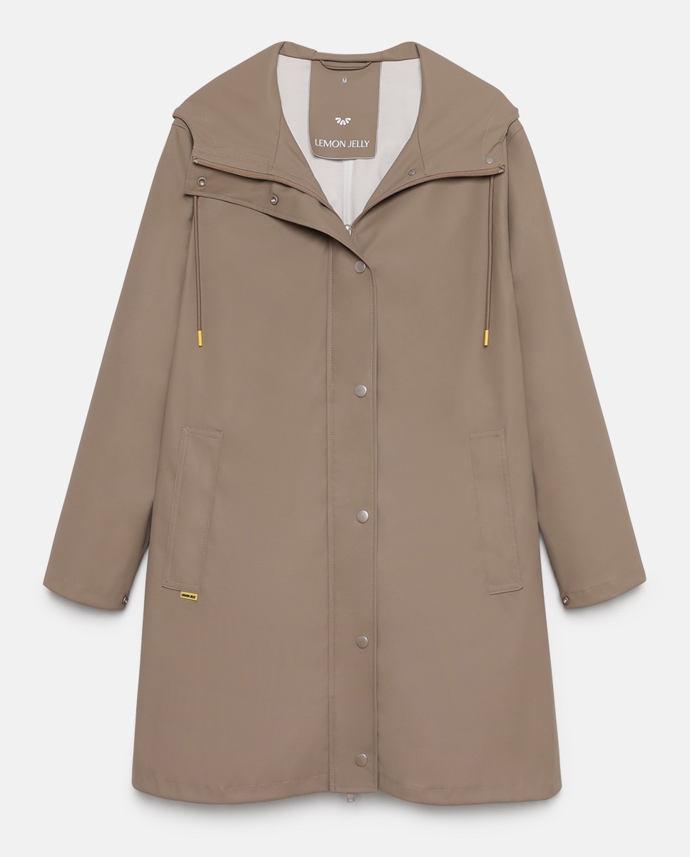Imagem 0 de Capa de Chuva Oversize Vegan com Capuz RAIN JACKET em Castanho