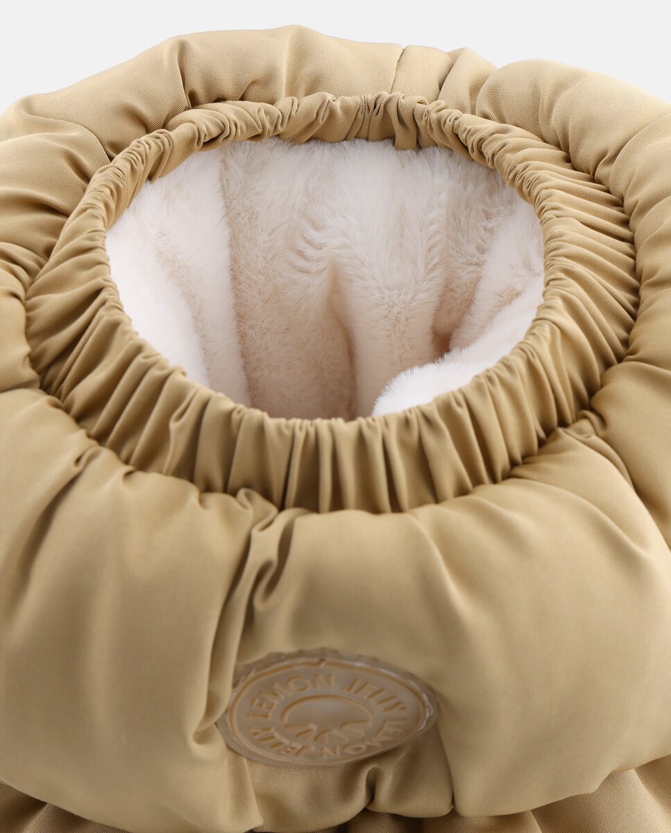 Polainas com Forro em Pelo LEG WARMER em Bege Bege-2