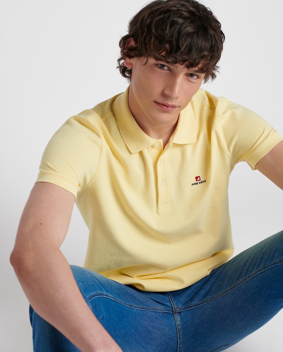 Polo Piquet Essential - Slim Amarelo-2